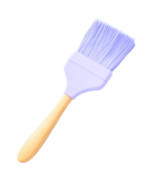 Purple paintbrush with wooden handle for artistic projects png