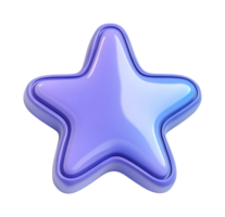 Glossy blue-purple star shaped object with smooth surface png