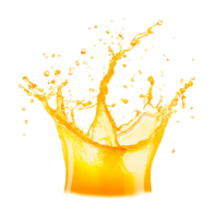 Splashing orange juice capturing burst of refreshing citrus beverage png