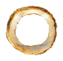 Abstract gold circular texture design with rough edges png