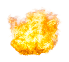 Explosive fireball burst with intense flames and smoke png