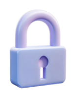 Secure purple lock icon for privacy and security concepts png