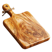 Wooden cutting board sturdy handle, ideal for chopping vegetables, showcasing the grain patterns and craftsmanship of the sturdy maple or oak material. png