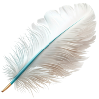 White feather soft, fluffy texture, gently floating in the air, showcasing its delicate form, evoking lightness and serenity, emphasizing natures softest and most graceful creations. png
