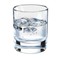 Clear glass of water smooth surface, reflecting surrounding light, containing perfectly pure liquid, offering a refreshing look at the simple beauty of natures most essential element. png
