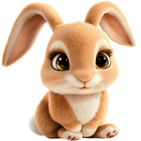 Bunny White Cute Pet Animal Easter Gift is an adorable and cuddly companion, often associated the joys of spring and Easter, making it a perfect gift for children and animal lovers alike. png