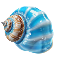 Seashell blue ornate ocean collectible item, ideal for creating unique and natural decorative accents in coastal or beachthemed spaces png