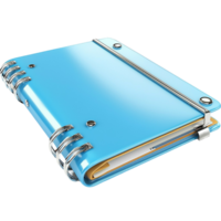 Notebook blue stationery item ideal for writing and organizing notes at school or work while adding a touch of style png