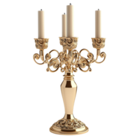 Golden Candelabra Multiple Arms Ornate Design Luxury Lighting Elegance png
