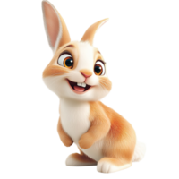 Brown Bunny White Fur, Designed Cute and Adorable Details, This Whimsical Decorative Piece Brings Charm to Your Home, Perfect as a Gift or Accent for Any Easter or Spring Celebration png