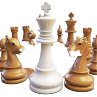 White Chess Pieces Elegant Board Design, A Strategic Game Set That Doubles as Romantic Decor, Combining Mental Challenge Charm and Beauty, Perfect as a Gift or Display png