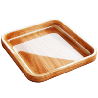Rustic Wooden Tray Natural Texture and Minimalist Design, A Functional and Decorative Item for Serving or Displaying, Infusing Spaces Organic Warmth and Subtle Earthy Elegance, png