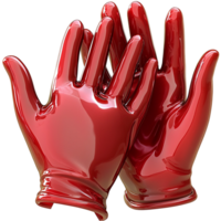 Red Gloves,Elegant red gloves that stand as a fashion accessory sophistication and charm, offering a timeless statement of luxury style and confident flair in every graceful gesture. png