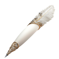 White Quill Representing Nature and Elegance as a Festive Symbol and Decorative Accessory Adding Classic Charm and Design toistic and Cultural Displays png
