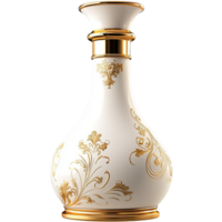 White Vase Ornate Design as an Elegant Decorative Item Inspired by Nature Featuring Luxury Charm and Classic Appeal for Stylish and Timeless Home Accents png