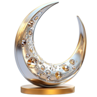 Blue Crescent Moon,A whimsical blue crescent moon inspired by nature, exuding celestial charm and magical elegance, ideal as a dreamy decorative symbol in enchanting and imaginative design themes. png