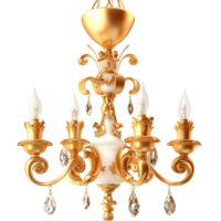 Golden Candelabra Multiple Arms and Ornate Design, A Luxurious Lighting Piece that Radiates Elegance and Charm, Adding a Touch of Classic Beauty and Warmth to Any Space or Grand Event, png