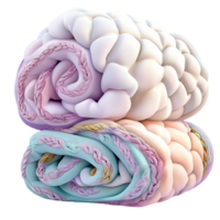 Soft Pastel Rolled Blanket Cozy Comfortable Fabric Warmth Essential Snuggle Accessory Decorative Throw Relaxing Home Accent Plush Texture png