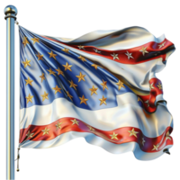 American Flag Waving Proudly as a National Symbol Representing Pride Heritage and Tradition Elegance and Charm Embodying the Spirit and Identity of a Nation png