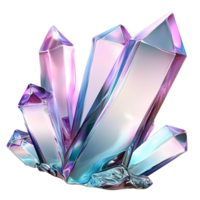 Cluster of Shimmering Pastel Crystals Arranged in a Geometric Formation, Symbolizing Magical Energy, Power, or Treasure from a Fantasy World, Often Seen as a Spiritual Concept or Magicalifact, png