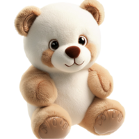 White Teddy Bear Plush Toy Cute Gift Cuddly Companion Adorable Design Soft Texture Sentimental Keepsake Love Symbol Timeless Charm Beauty png