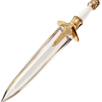 Silver Sword Gold Hilt and Sharp Blade Showcasing a Regal Design as a Knight Weapon Medieval Charm and Noble Symbolism for Collectors or Fantasy Enthusiasts png