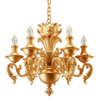 Gold Chandelier Elegant Lighting Fixture Decorative Accent Warm Glow Vintage Style Timeless Charm Statement Piece Beauty Essential Craftsmanship Design png