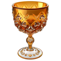 Golden Chalice Ornate Design Intricate Patterns Regal Drinkware Luxurious Table Setting Decor png