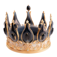 Black and Gold Tiara Decorated Sparkling Gems in a Regal Design Representing Princess Royalty, an Elegant Charm, and a Symbol of Timeless Beauty and Nobility png