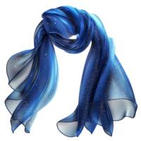 Blue Silk Scarf Featuring Draped Fabric and Elegant Accessory Design in a Vibrant Hue for a Luxurious Fashion Statement Adding Sophisticated Flair and Texture to Personal Style png