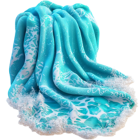 Blue Silk Scarf Draped Fabric and Vibrant Hue, An Elegant Accessory for Adding a Luxurious Fashion Statement to Any Outfit, Perfect for Elevating Your Look Rich Color and Soft Texture, png