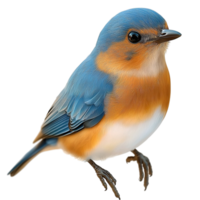 Bluebird Orange Breast and Vibrant Feathers in a Whimsical NatureInspired Design, Perched Character Adds Colorful Charm and Delightful Visual Interest to Home Decor andistic Displays png