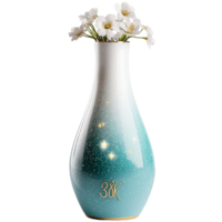 Teal Porcelain Vase Elegant Design and Smooth Texture, A Luxurious Decorative Piece for Enhancing Your Living Space, Ideal for VintageInspired Table Centerpieces or Adding a Pop of Color to Any Room, png