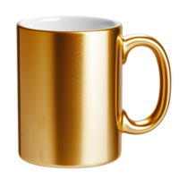 Golden Mug Shiny Texture Sleek Design Elegant Drinkware Vintage Table Setting Charm png