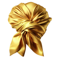 Golden Silk Bow Soft Texture Elegant Design Luxurious Accessory Whimsical Decorative Element png