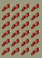 Peanuts with shell isolated on color background photo