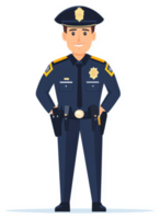 A smiling police officer in a formal uniform. png