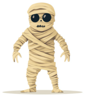A cartoon mummy character, wrapped in bandages. png