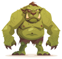 A fierce and formidable cartoon ogre. png