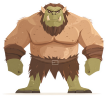 A formidable orc, embodying strength and aggression. png
