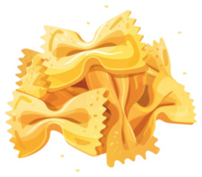A vibrant pile of farfalle pasta, showcasing its distinct bowtie shape. png