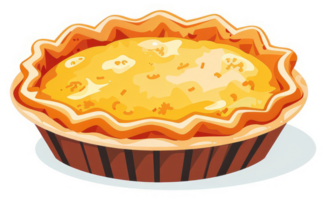 uma salgado creme torta com uma escamoso crosta. png