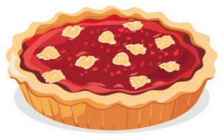 uma delicioso olhando, redondo, coberto torta com uma escamoso crosta. png
