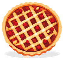 A delicious looking raspberry pie with a lattice top. png