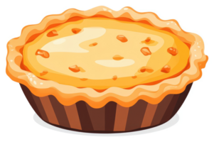 uma delicioso, amarelo-dourado, cozido fruta torta com uma escamoso crosta. png