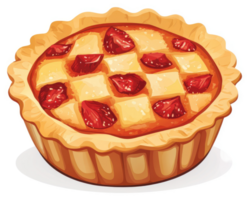 uma delicioso morango azedo com uma dourado crosta. png