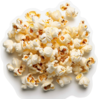 A generous pile of fluffy, buttery popcorn. png