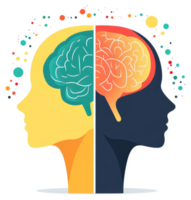 A visual representation of the duality of the human brain. png