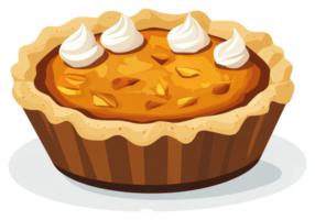 uma delicioso abóbora torta com açoitado creme cobertura. png