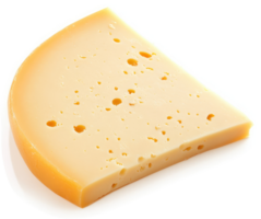 A close-up image of a wedge of swiss cheese. png